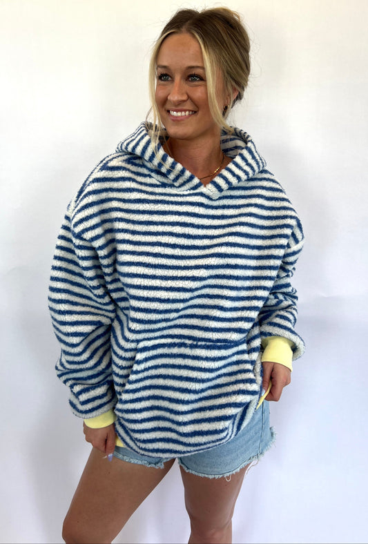 Striped Teddy Hoodie
